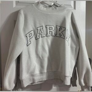 Parke Inside Out Mockneck Sweater - Light Gray - RARE S/M